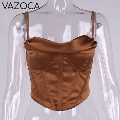 Satin Bustier Corset Top
