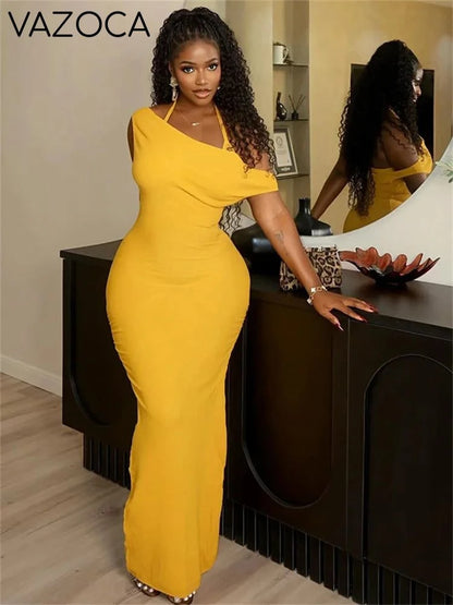 Josephine Ruched Elegant Maxi Dress