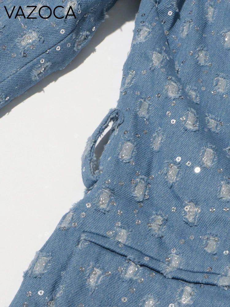 Sashes Denim Trench Coat