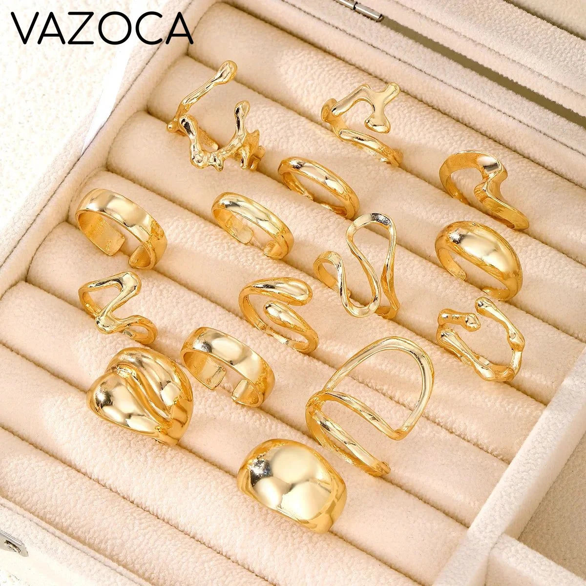 15Pcs Retro Boho Rings Set