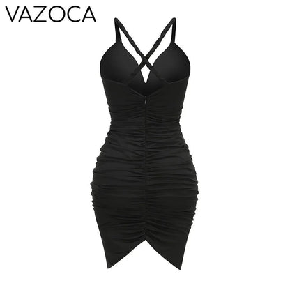 Metallic Discs Pleated Bodycon Dress