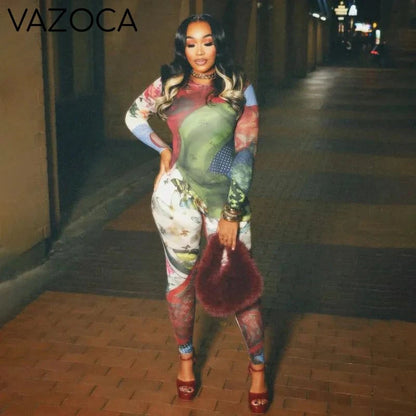 Abstract Patchwork Jumpsuit