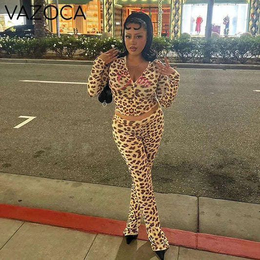 Fierce Leopard Hooded Set