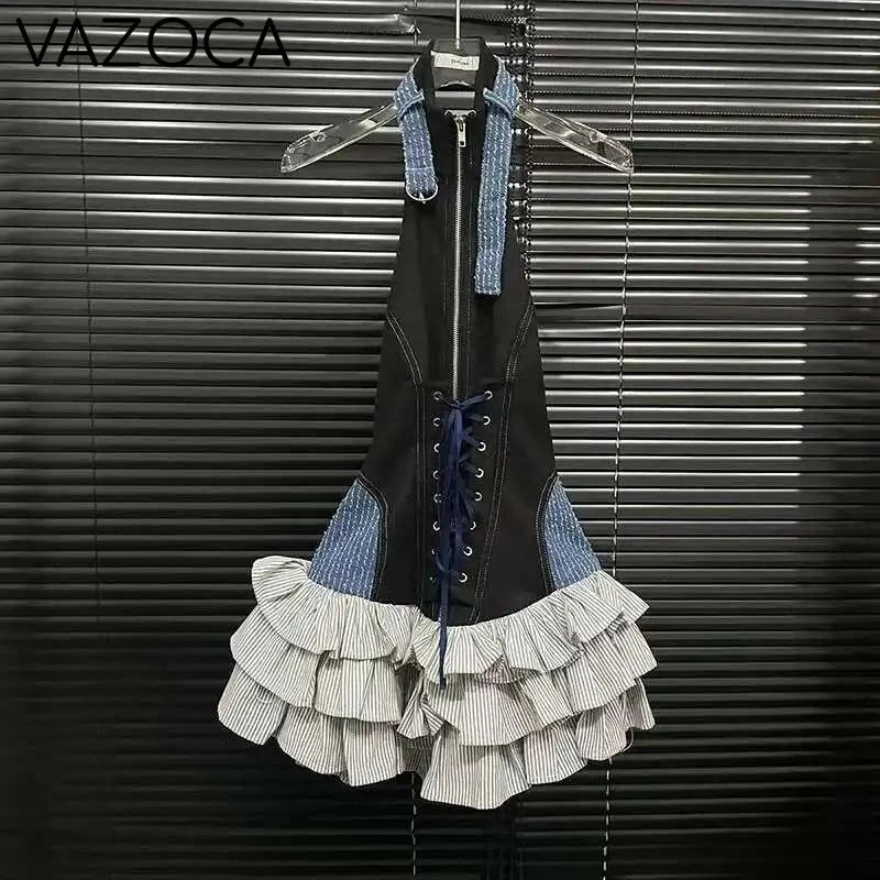 Ava Retro Rivet Mini Dress