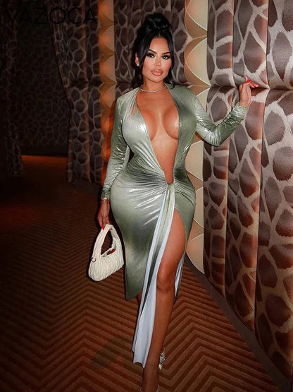 Enchanted Gradient Midi Dress green