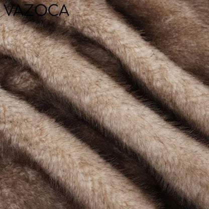 Furry Pleated Mini Skirt