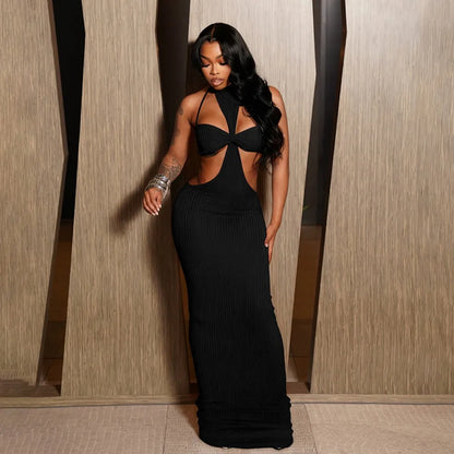 Lainesa Ribbed Knit Maxi Dress