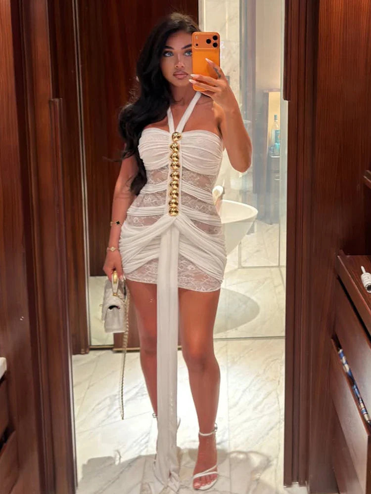 Aylee Mesh Mini Dress
