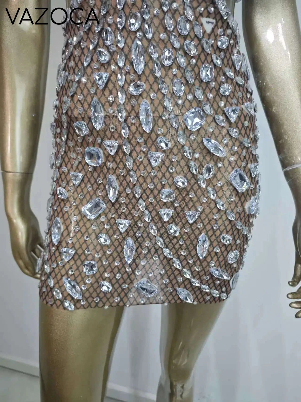Anaya Mesh Sequins Mini Dress