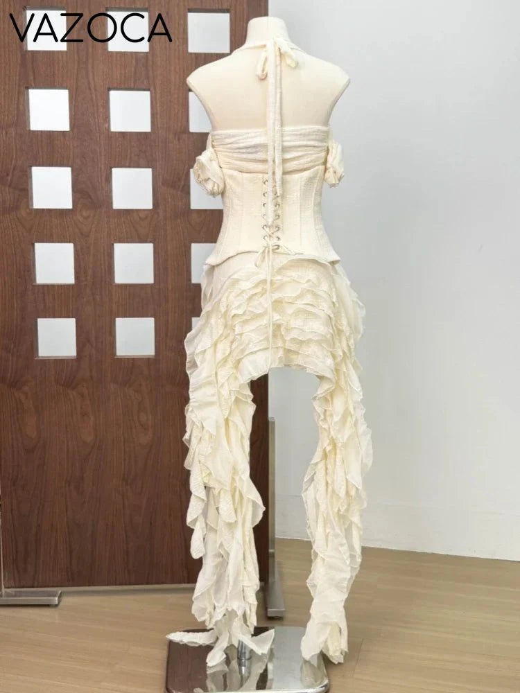 Ruffled Corset Dress Set