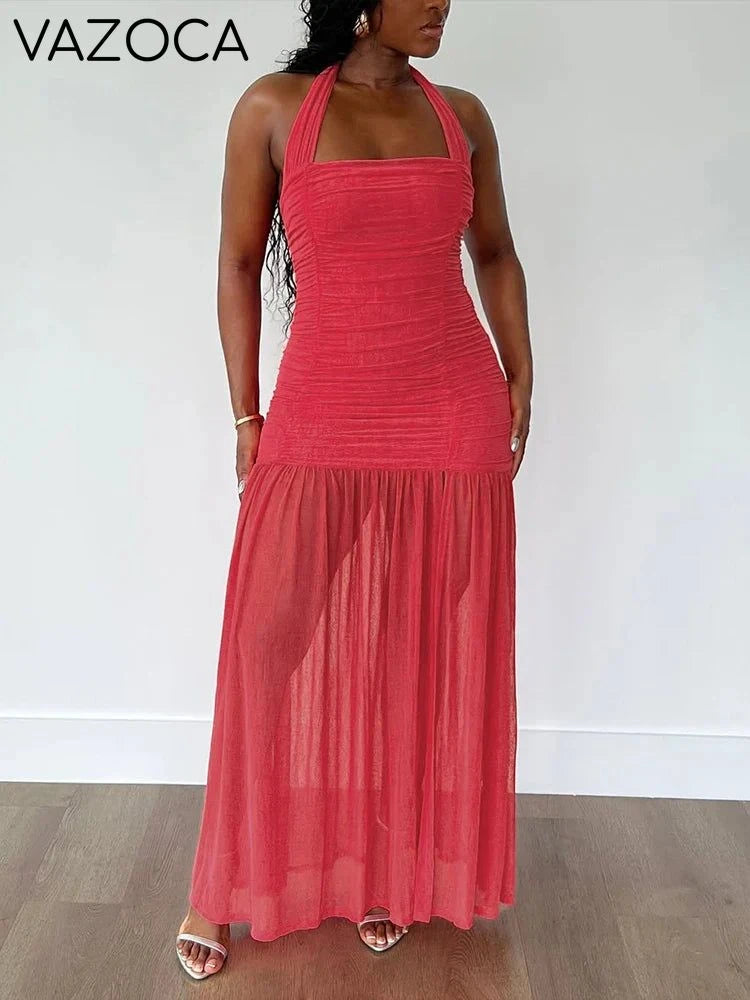 Lisa Ruched Maxi Dress