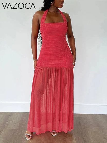 Lisa Ruched Maxi Dress