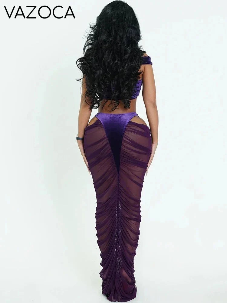 Velvet Skirt Set