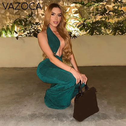 Jeweled Halter Jumpsuit