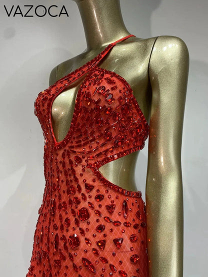Anaya Mesh Sequins Mini Dress
