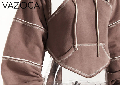Hooded Cut Out Bandage Jacket