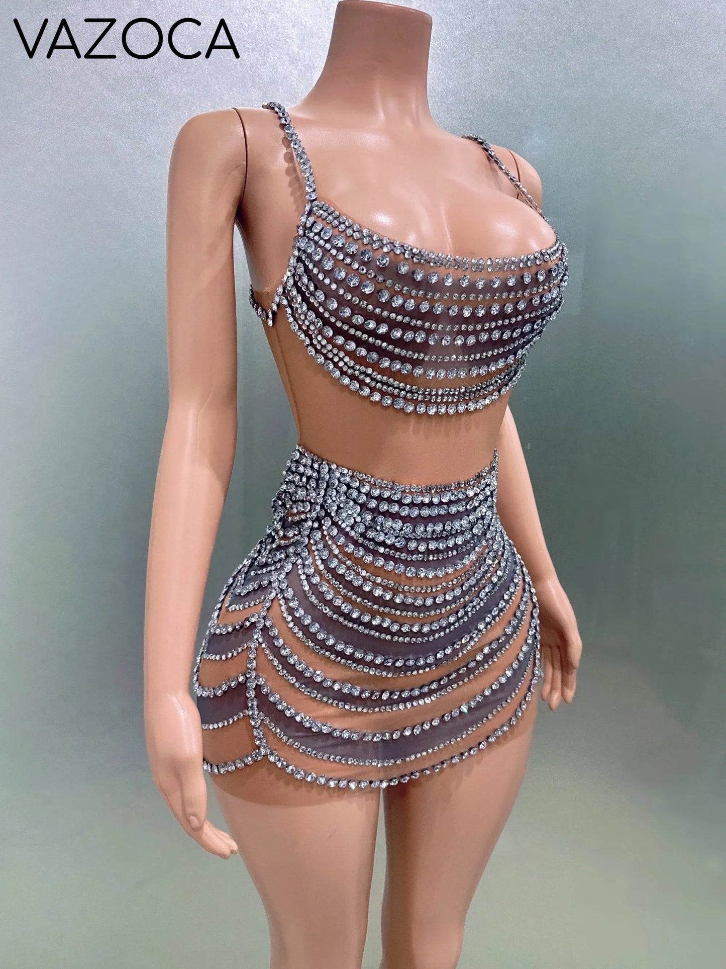 Shinning Diamond Mini Dress