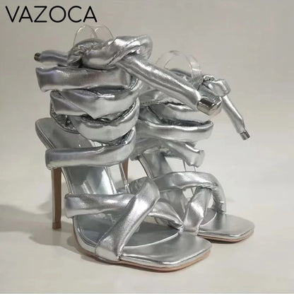 Act Up High Heels silver