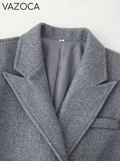 Wool Tassel Hem Coat