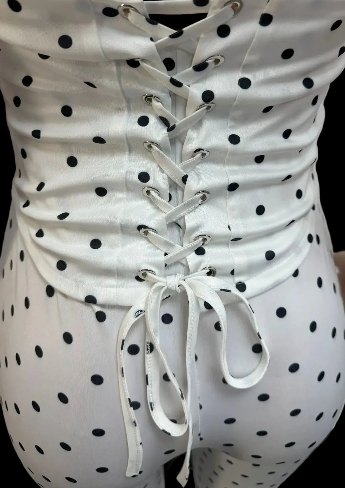 Polka Dot Corset Romper