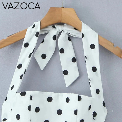 Polka Dot Puff Mini Dress