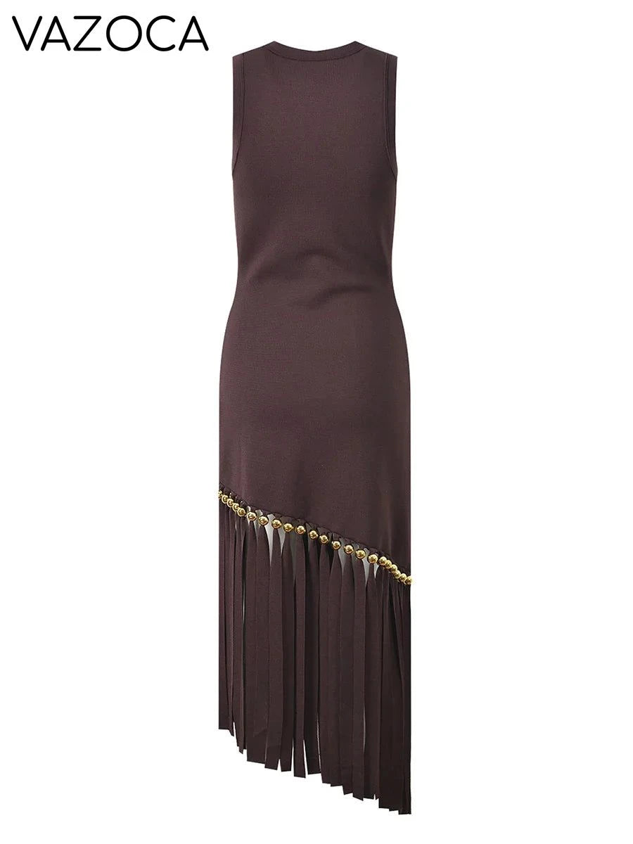 Marline Tassel Midi Dress