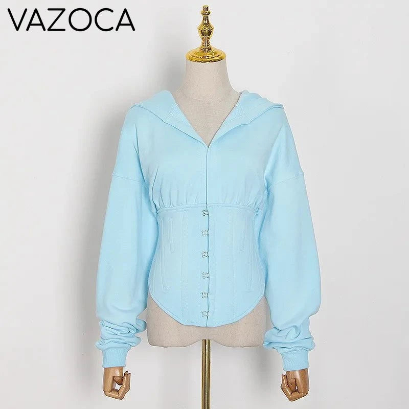 Hoodie Bandage Corset Jacket