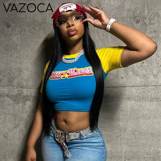 Retro Colorblock Crop Top