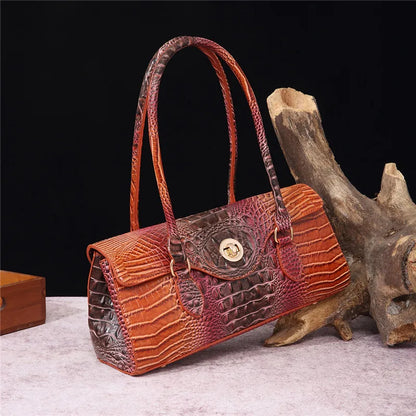 Crocodile Vintage Leather Handbag