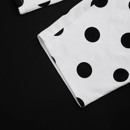 Polka Dot Print Romper +Headscarf
