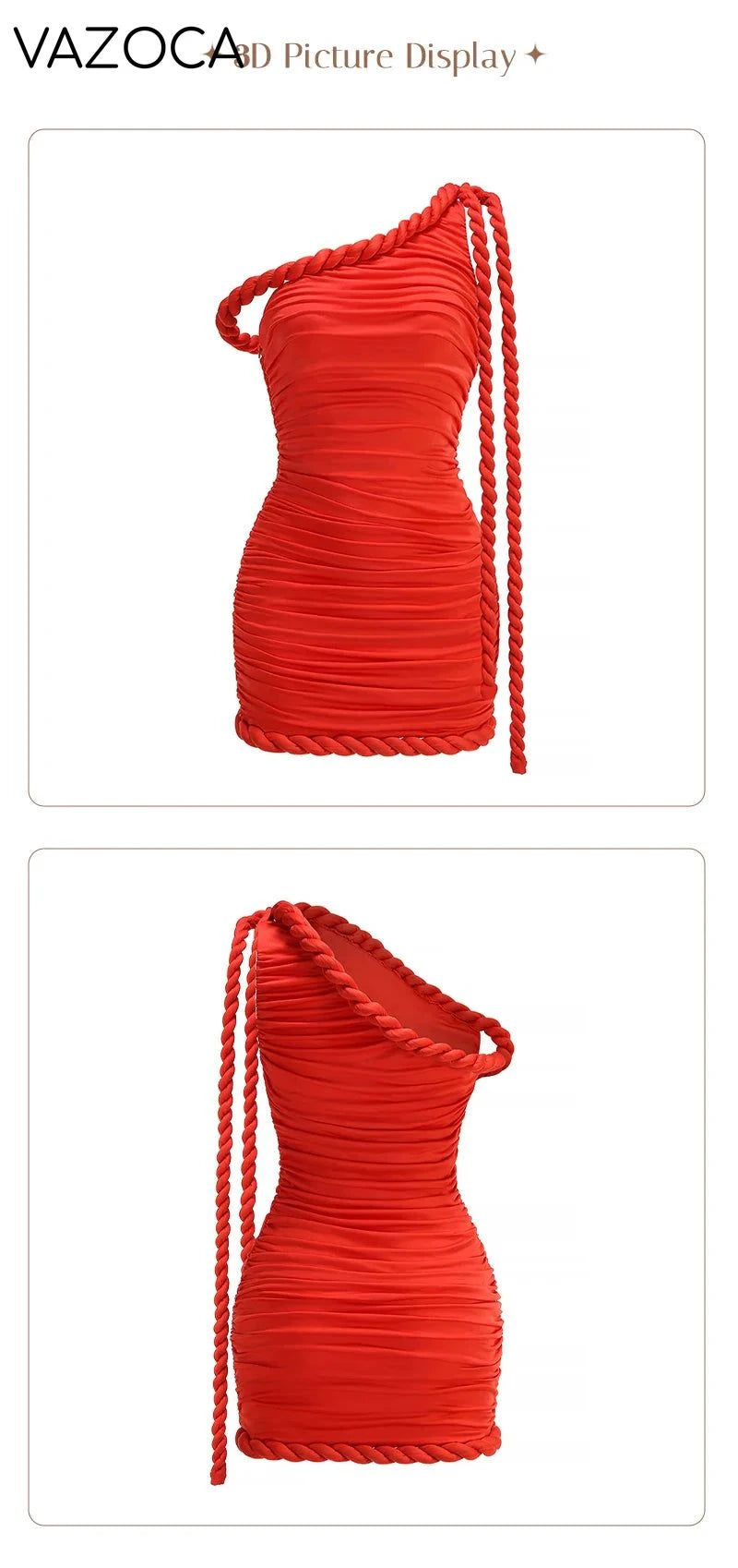 Velvet Rope One-Shoulder Mini Dress