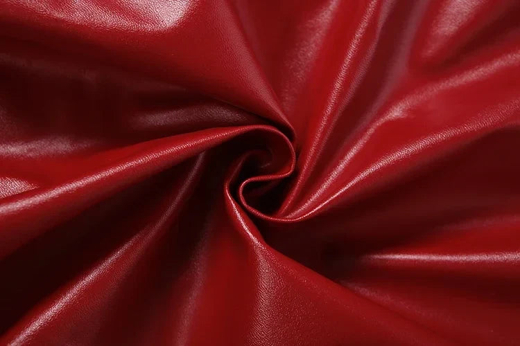 Red Leather Short Set