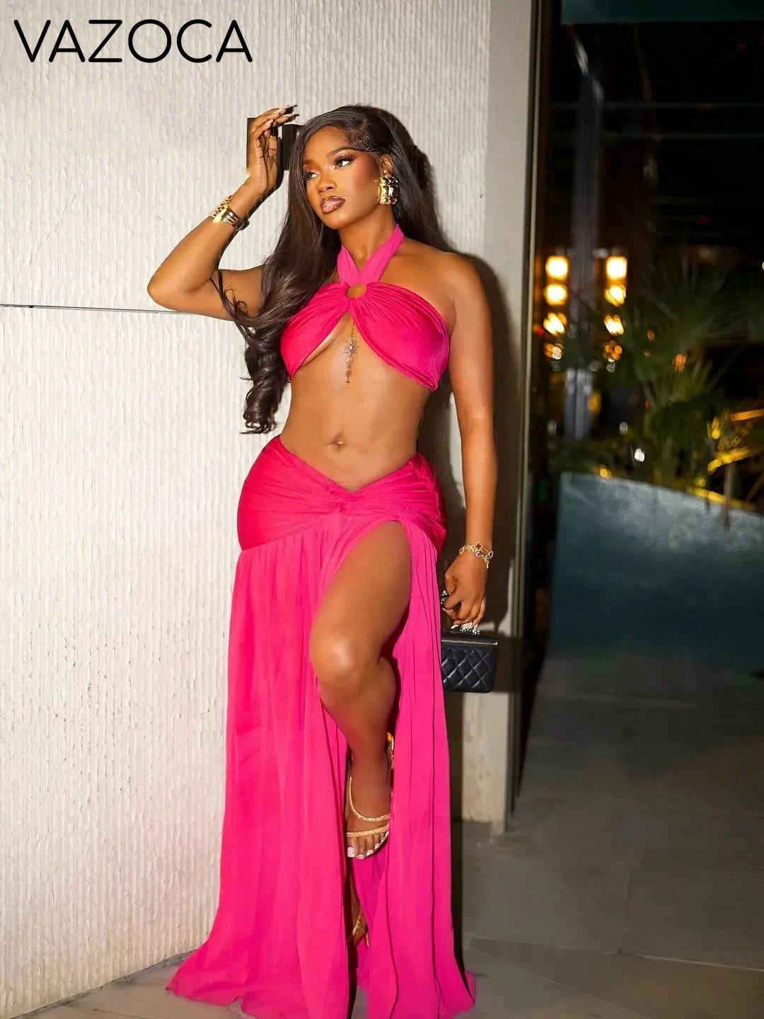 Belle Ruched Maxi Skirt Set