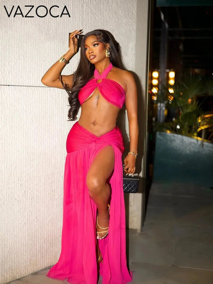 Belle Ruched Maxi Skirt Set