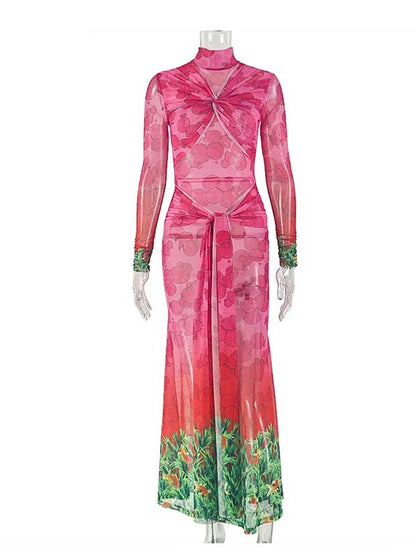 Chrissy Mesh Maxi Dress