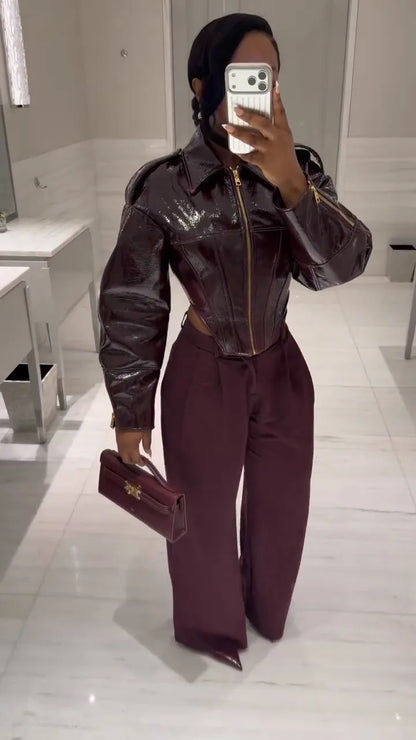 Vintage Leather Biker Jacket