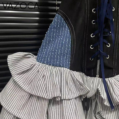 Ava Retro Rivet Mini Dress
