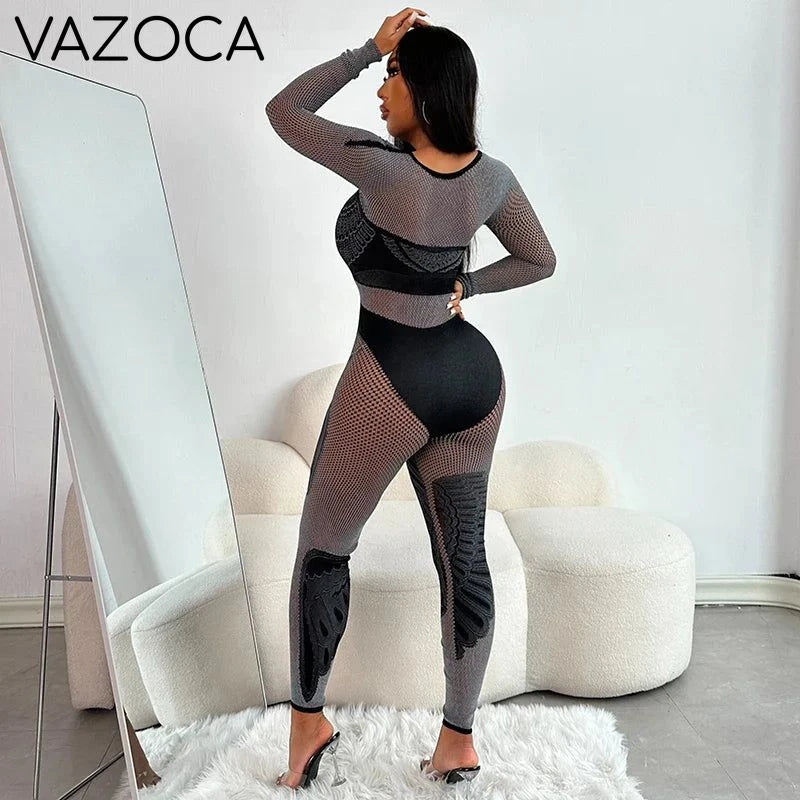 Mesh Cut Out Jumpsuit