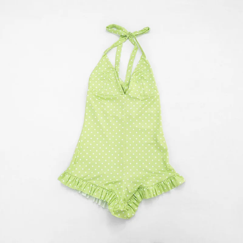 Polka Dot Ruffles Romper