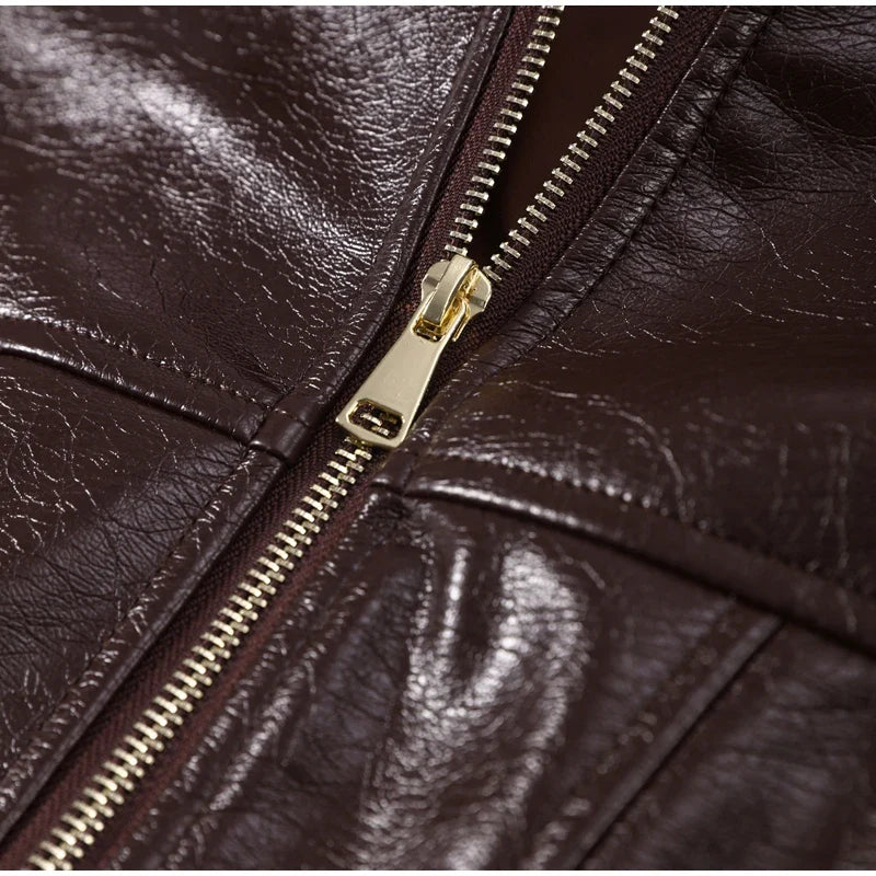 Vintage Leather Biker Jacket