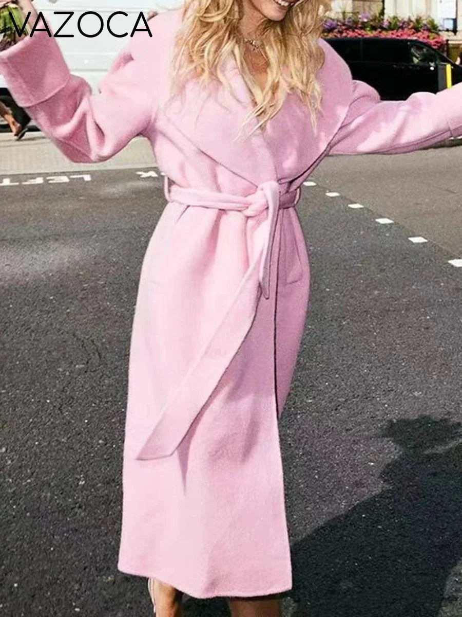 Pink Tunic Trench Coat