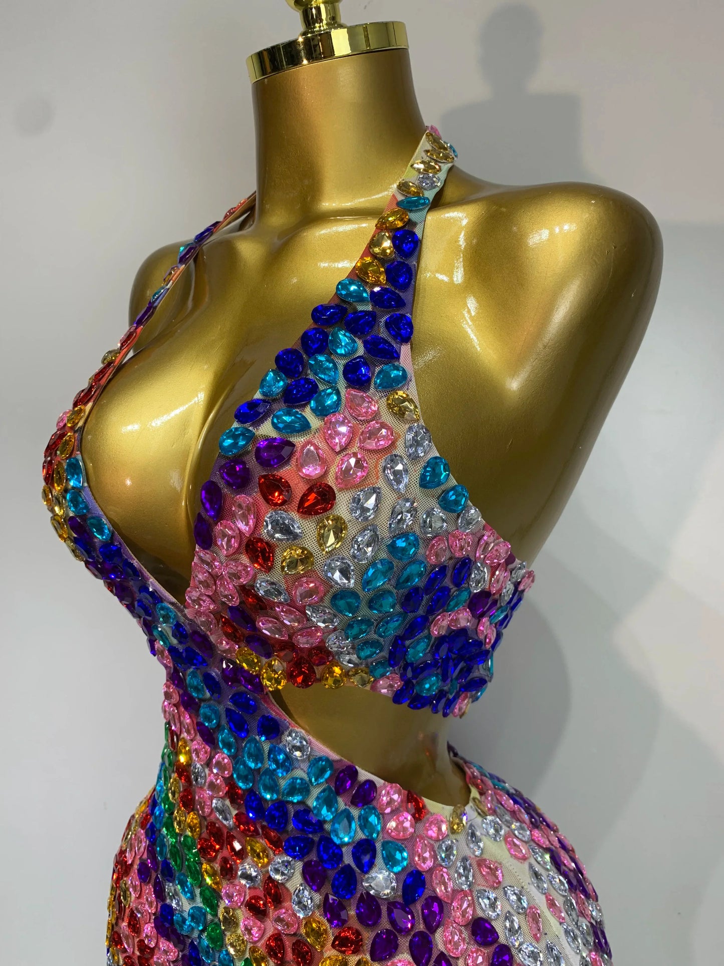 Amleia Rhinestone Mini Dress