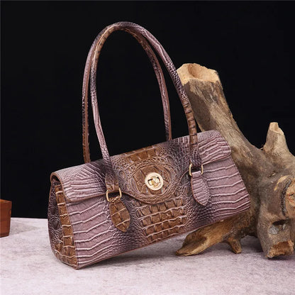 Crocodile Vintage Leather Handbag