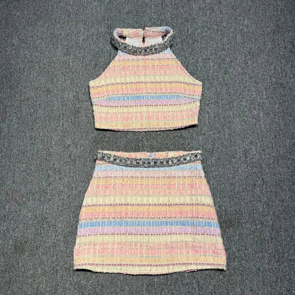 Viana Tweed Mini Skirt Set
