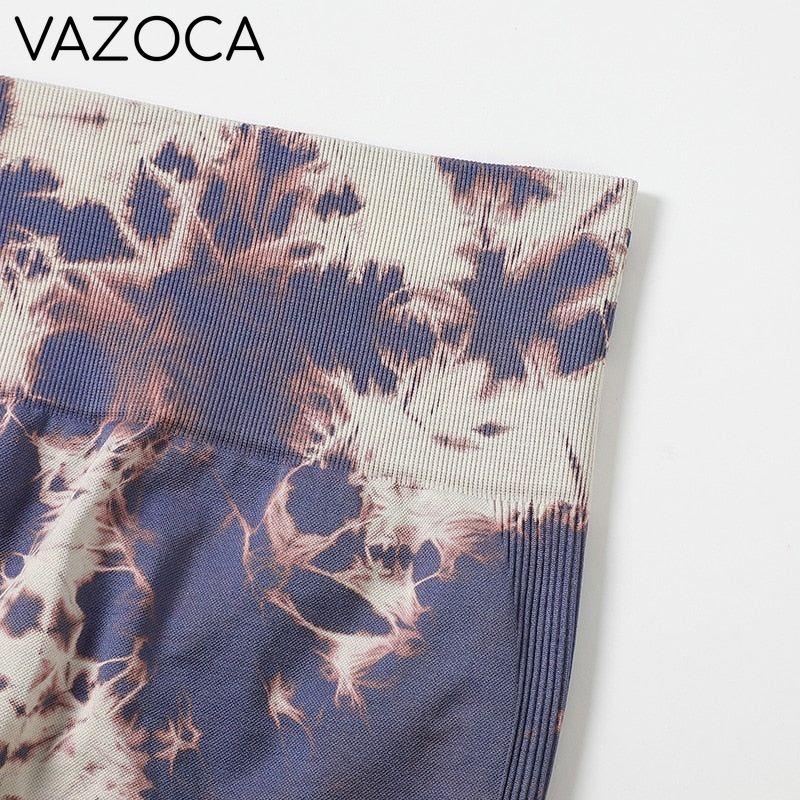 Seamless Tie Dye High Waist Yoga Shorts