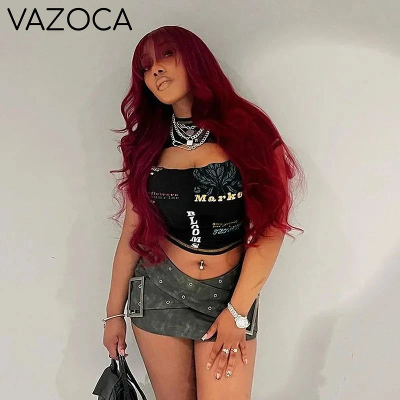 Graphic Cut Out Top