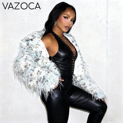 Leopard Fur Plush Coat