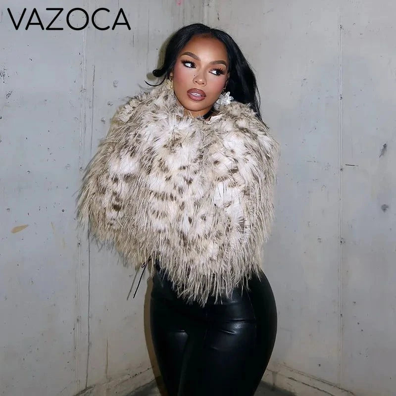 Leopard Fur Plush Coat