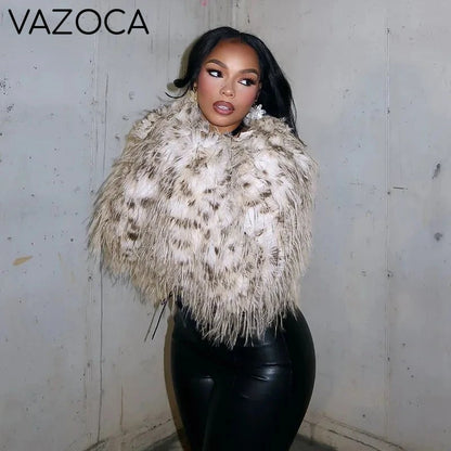 Leopard Fur Plush Coat