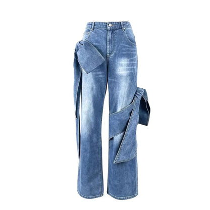 Bow Wrap Denim Set